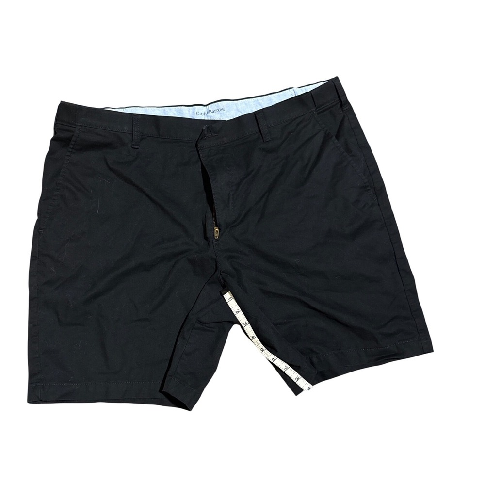 Croft & Barrow Mens 42‎ Black Shorts Casual Chino Cotton Blend Comfort
